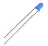 LED 3mm Phủ Xanh Dương Chân Ngắn